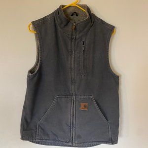 Sherpa lined Carhartt duck vest